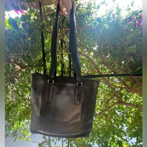 Sold - Coach Vintage Market Tote, 80s-90s, Made In New York, Black, Leather